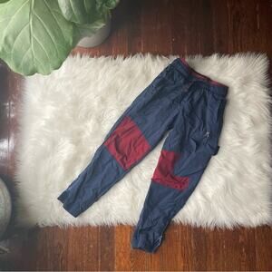 Boys Russell Athletic Wind Breaker Pants Navy and Burgundy